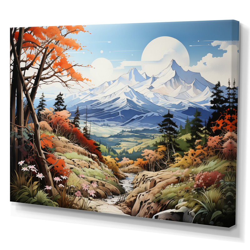 Green Mountains Summer Peaks Pastoral IV, 24" H x 32" W, Toile tendue