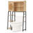 Over The Toilet Storage Cabinet Space-saving Toilet Organizer With Pe Rattan Door