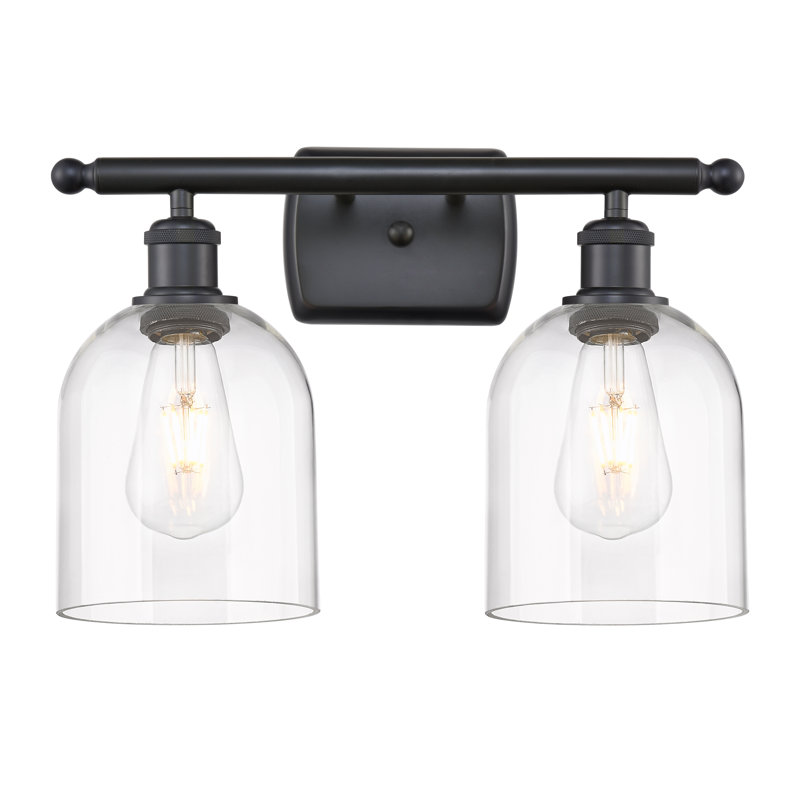 Allysson 2 - Light Dimmable Vanity Light, Clear, Matte Black