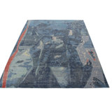 Distressed Homage Hand Knotted Wool Geometric Area Rug