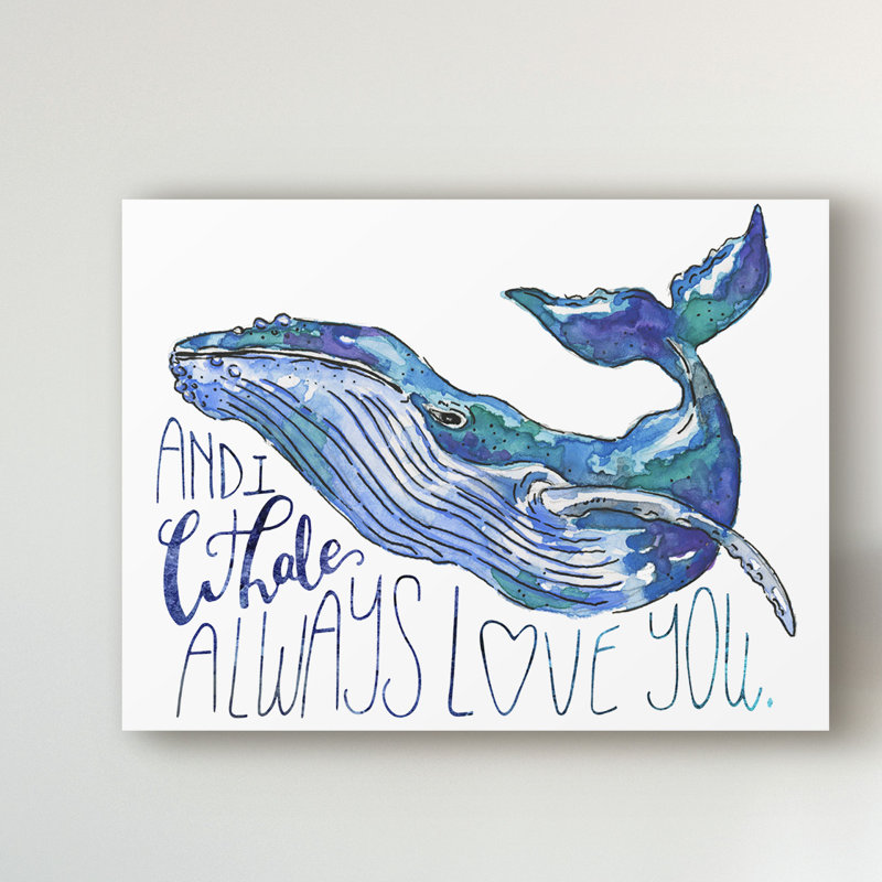 « baleinee love i », art sur toile, H 18 po x l 24 po x P 2 po