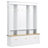 Elegant APP Controlled LED Light Hall Tree with 9 Hooks, Roman Column Design Natural Storage Bench with 3 Large Cabinets-209442428