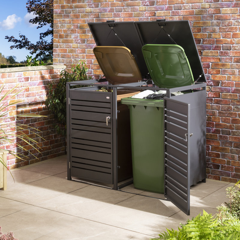 Metal Double Bin Store, Anthracite