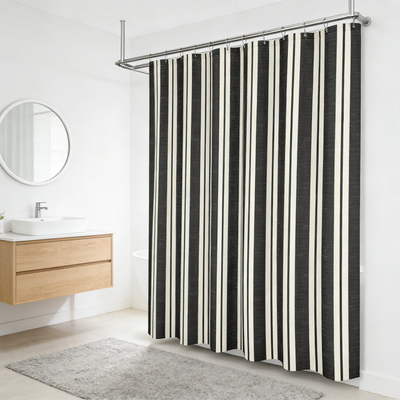 Ensemble de rideau de douche Classic Classic, Noir