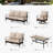 9-person Swivel Outdoor Conversation Set With Loveseat & Swivel Lounge Chairs-110826081