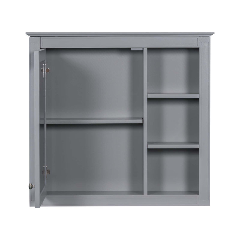 Armoire de rangement murale moderne avec miroir, 30 po x 28 po, grand espace et charnières à fermeture en douceur Modern