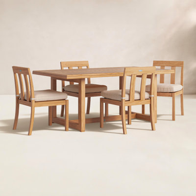 Melrose 71" Teak Patio Dining Set