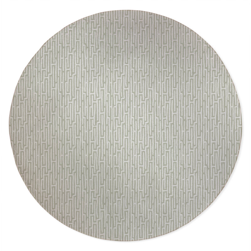Twilight Labyrinth Non-Slip Outdoor Rug, Round 5'