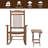 Karlin Outdoor 2 Solid Wood Chairs and 1 Table-741498024