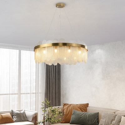 Luminaire suspendu cylindrique en verre Glam
