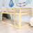Wood Frame Twin Over Twin Size Bunk Bed With Ladder,Strengthened Slats-321203898