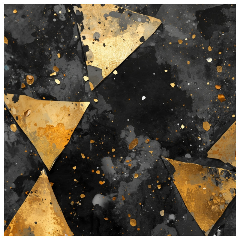 Gold Triangle Abstract Blankets, 50in W x 60in H