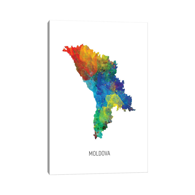 MTO3057-Carte de la Moldavie, H 26 po x l 18 po x 1,5 po