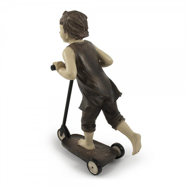 Boy on Scooter Statue