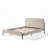 Modern Corduroy Upholstered Platform Bed with Metal Legs, No Box Spring Needed – Queen-536256613