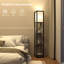 Floor Lamp with 3 Layers Wooden Shelves, Modern 160cm Standing Light Reading Lamp for Living Room-1073875169