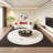 Red curved negotiating sofa