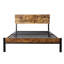 Structure de lit simple en métal - pièce moderne nécessaire pour la chambre à coucher, silencieuse, sans sommier, facile à assembler, design noir et chic, nécessaire, s'adapte à tous les types de matelas,