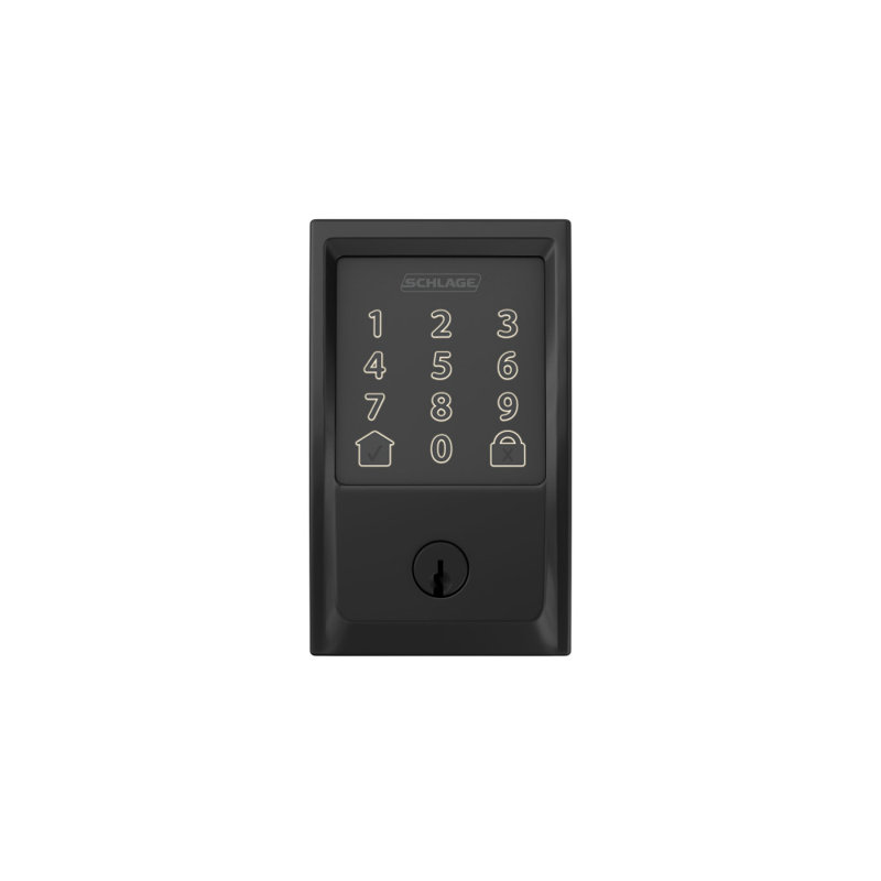 Encode Smart WiFi Deadbolt with Century Trim, Matte Black, Yes