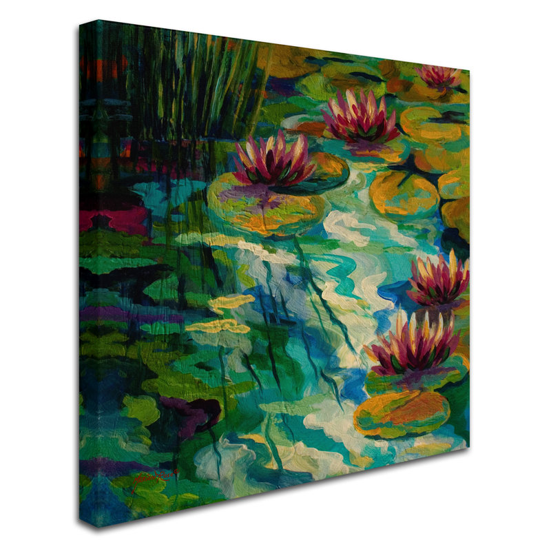 «Lily Pads Ii», reproduction sur toile tendue Kucera, H 14 po x l 14 po