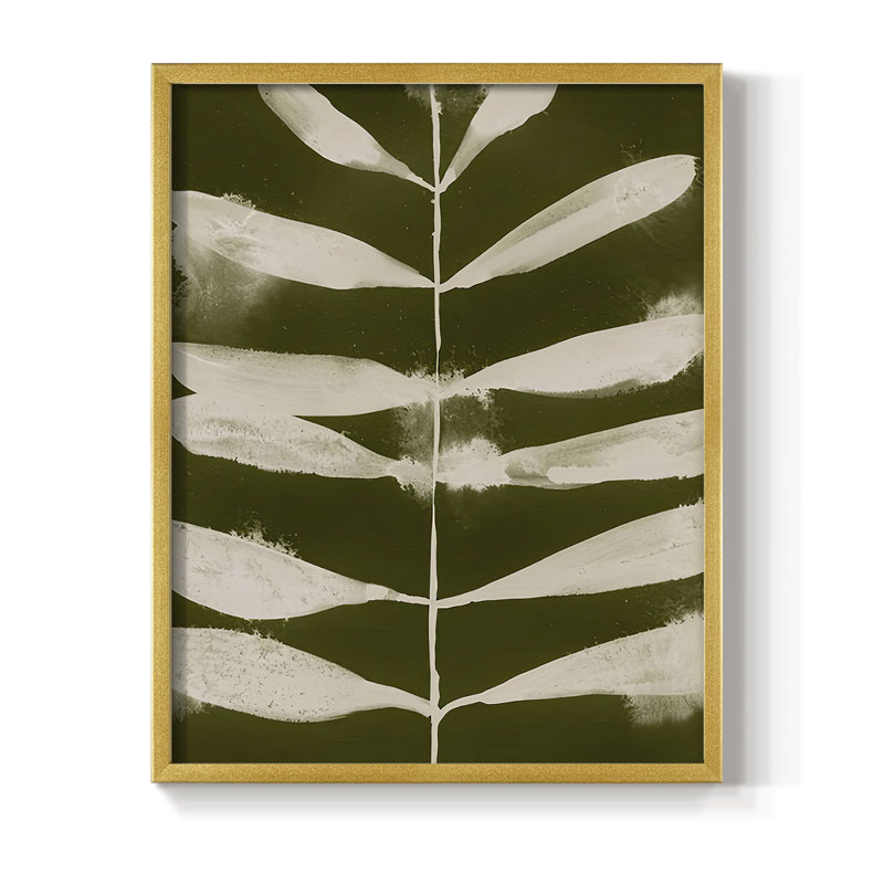 «Organic Bloom VI», reproduction encadrée - bois massif, H 15 po x l 12 po, Doré
