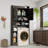 Freestanding Over The Toilet Storage,6-Tier Bathroom Storage Cabinet With Adjustable Shelves,Barn Doors-1872045472