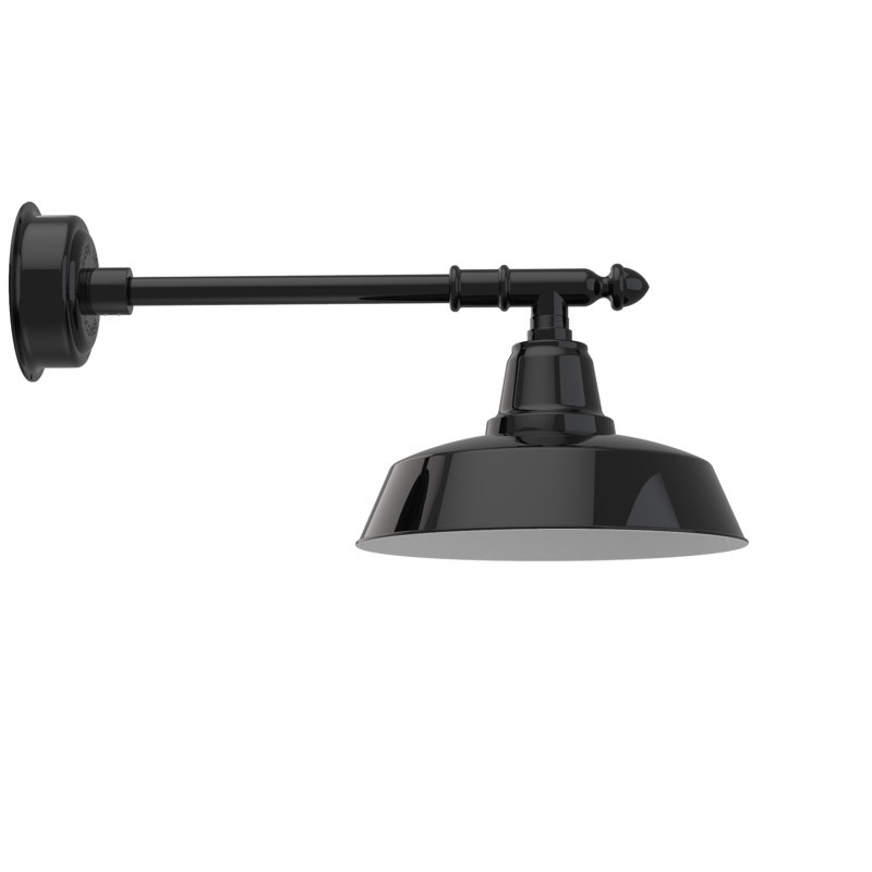 Apremont LED Wall Light, 11" H x 14" W x 28" D, Black