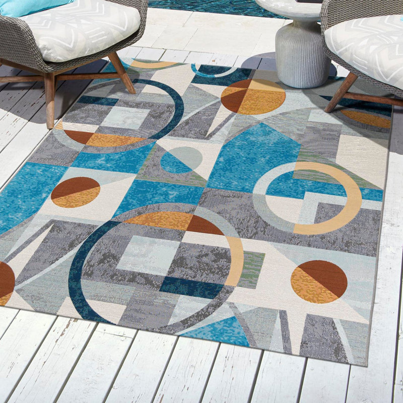 Keazia Indoor/Outdoor Area Rug, Square 7'10"