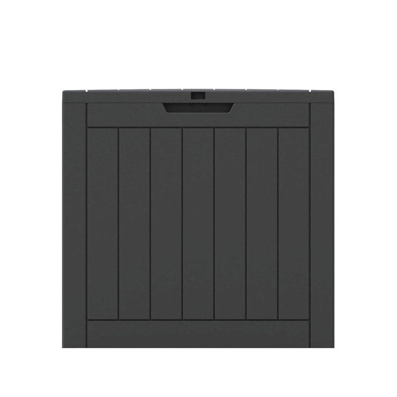 120L Lockable Waterproof Resin Outdoor Storage Box, Black