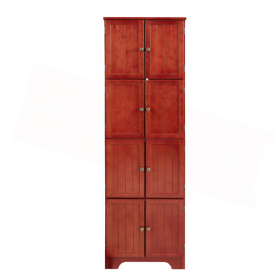 72.4" Tall Storage Cabinet Tall Storage Cabinet With 8 Doors And 4 Shelves ,Bookshelf Living Room, Kitchen, Dining Room, Office Freestanding Storage