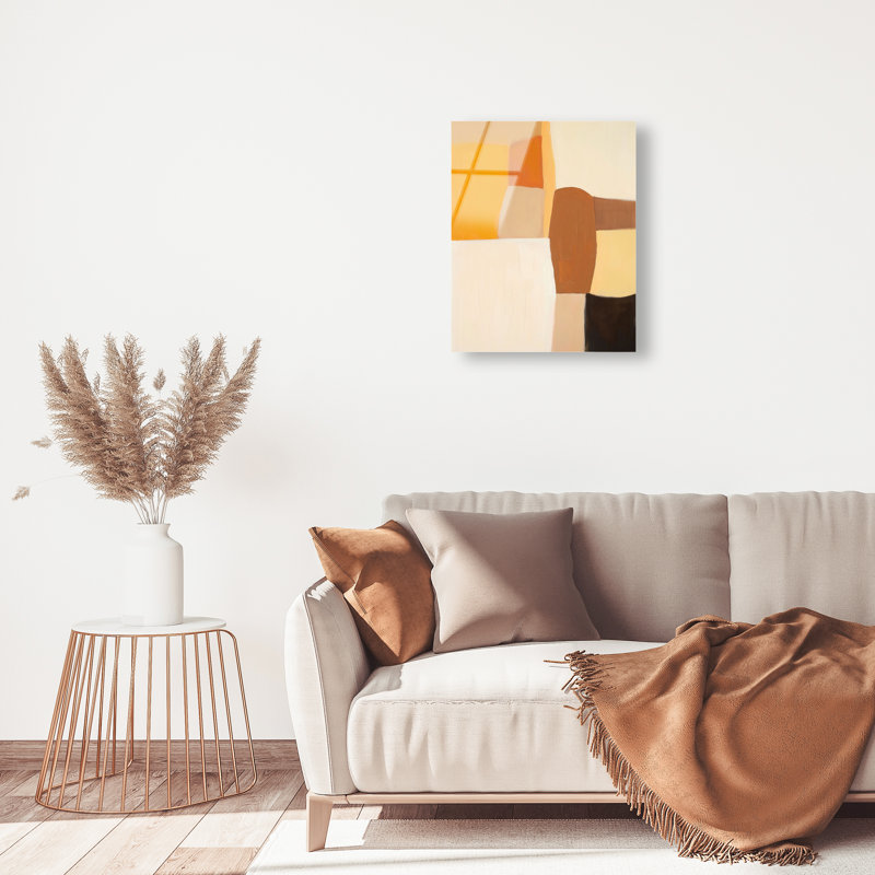 Tawny Hues I High-Gloss Frameless Acrylic Glass Wall Art Abstract Print by Oliver Gal, Ready to Hang, 16 x 20, 30"H x 24"W