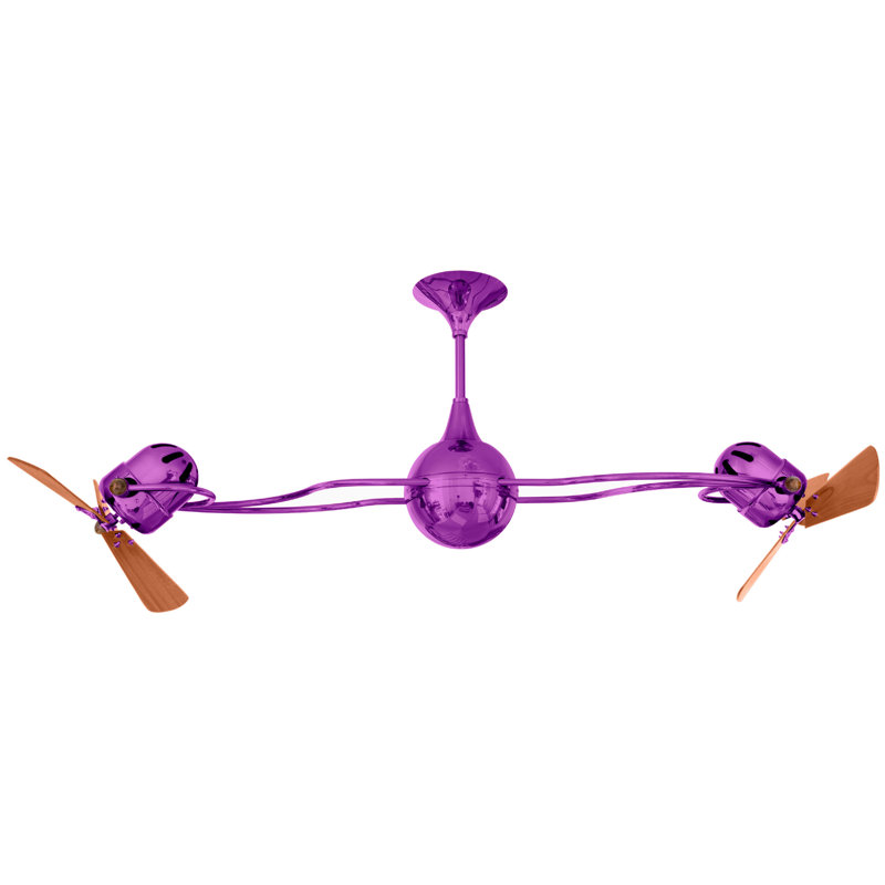62" Italo Ventania 3 Blade Ceiling Fan, Ametista