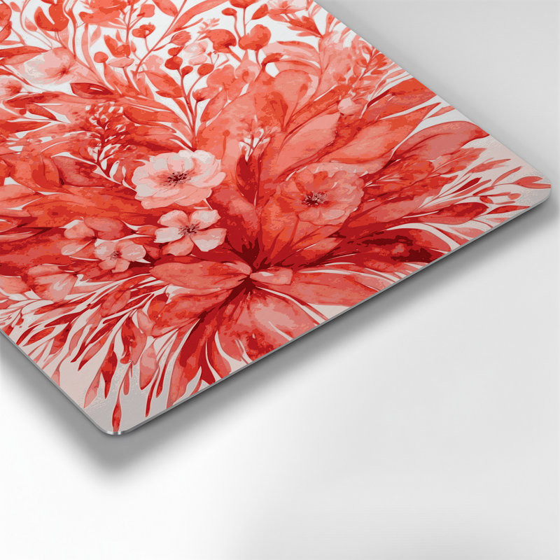 Aquarelle florale 90, art mural en métal rose, H 30 po x l 20 po