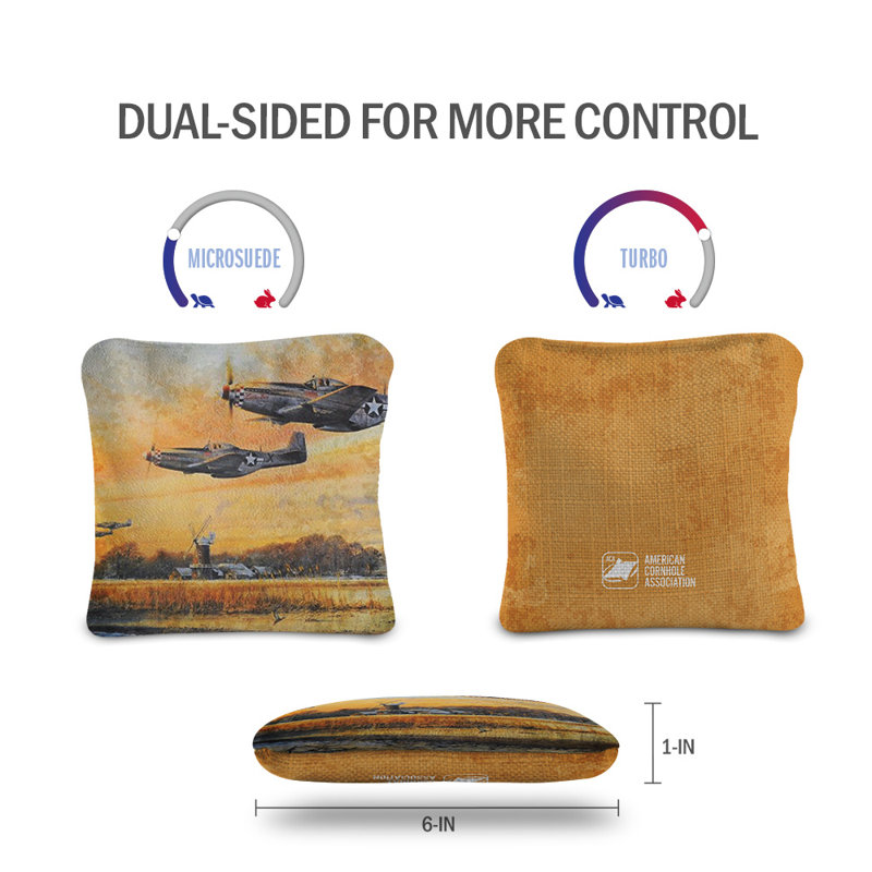 Bomber rétro volant Synergy Pro cornhole sacs, Orange