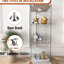 Vitrine en verre trempé blanc H 48,55 "x L 16,97", l 14,64 ", 1 porte, 3 tablettes, lumières à DEL avec 12 couleurs, convient pour une armoire à assemblage rapide de chambre à coucher, éclairage réglable et grand format, présentant des photos-1267238200