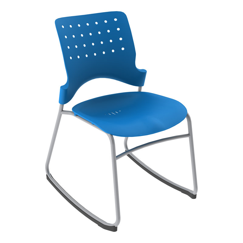 Chaise berçante de classe , Bleu brillant