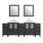Ravenna 84" Freestanding Double Sink Bathroom Vanity with Engineered Marble Top and Matching Mirrors-23188989