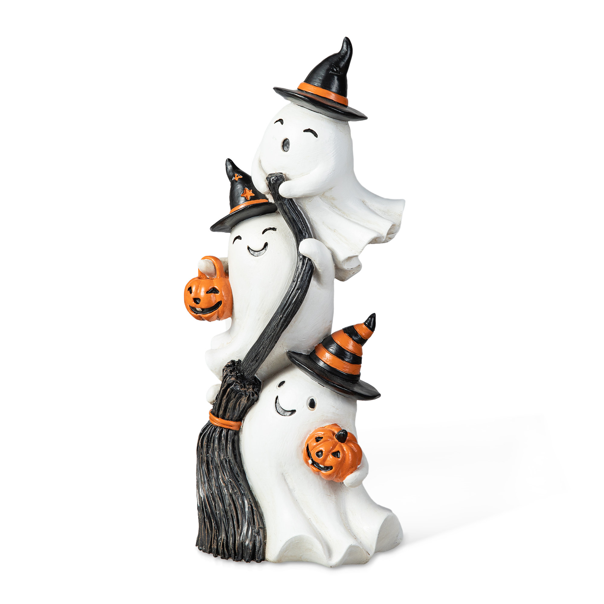The Holiday Aisle® 13.00''H Halloween Polyresin Stacked Ghost Table ...