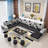 Arvella Upholstered U-Shaped Sectional Reversible