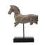 Statue cheval antique 14 x 4,5 x 17 po sur pied