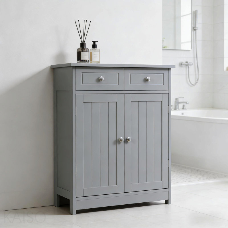 Armoire de rangement sur pied, Gris