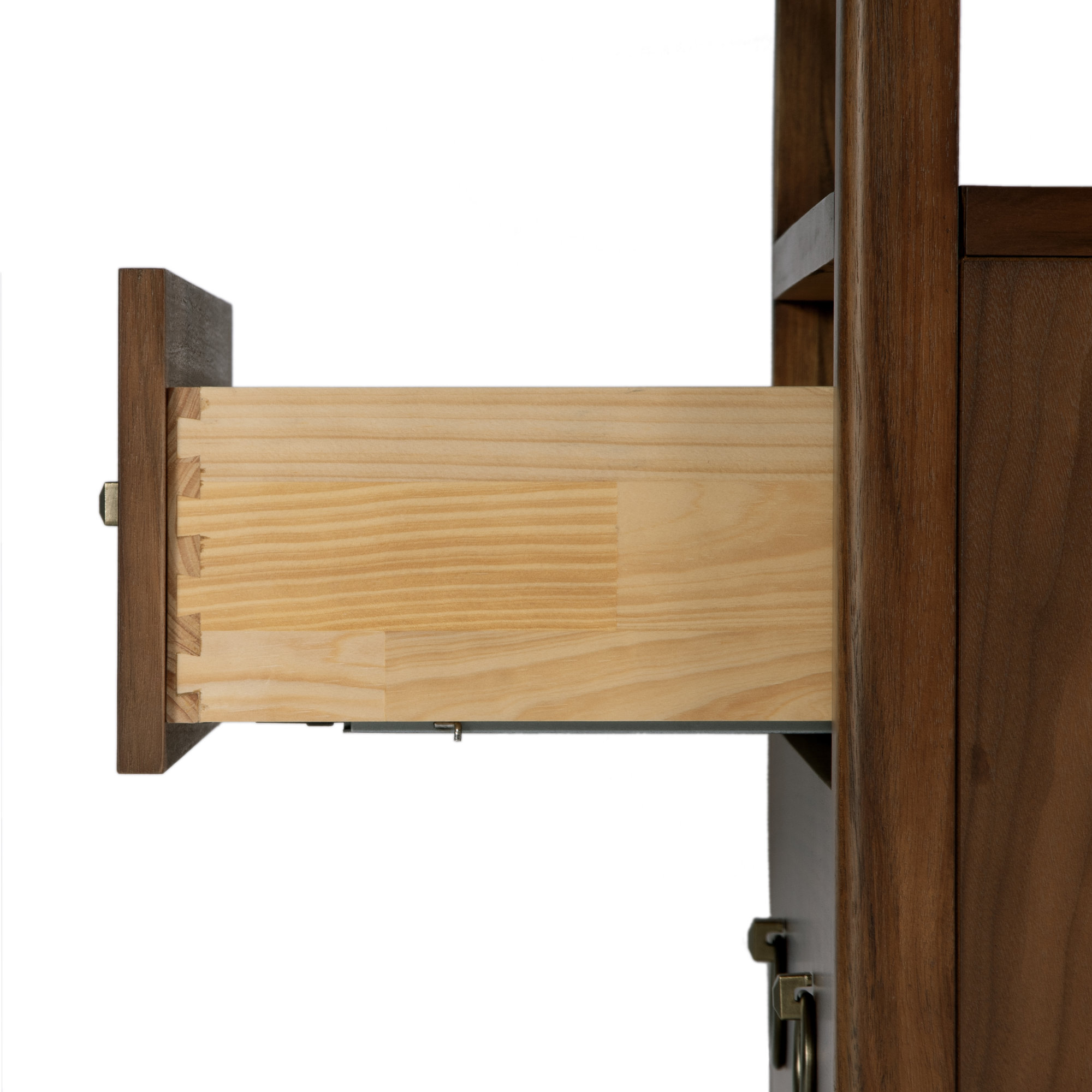 Highbury 28 in. W Rectangular Wood 2 Drawer Nightstand, Smooth White, Brown