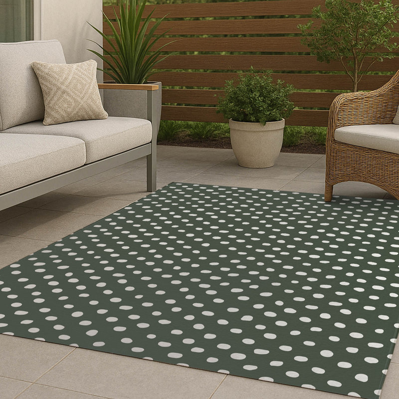 Tapis d'extérieur antidérapant Dot Lyfe, Rectangle 5 pi x 7 pi