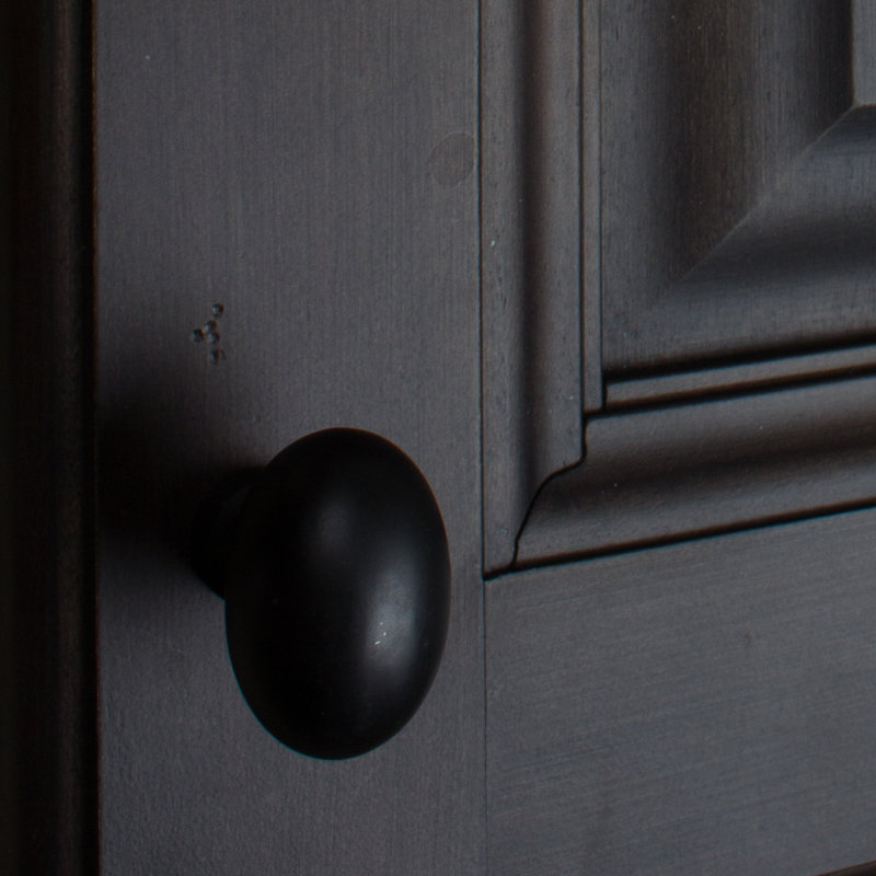 Classic 1 1/8" Length Oval Knob Multipack, Matte Black