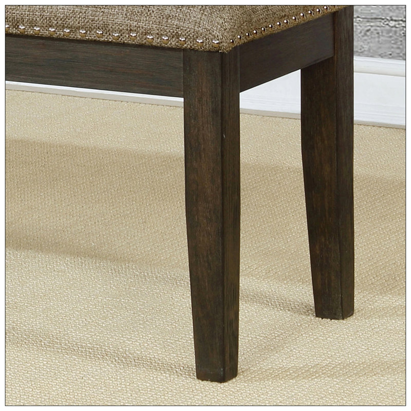 Table de salle à manger contemporaine en bois massif gris espresso  , 6 pièces: table, banc, 4 chaises