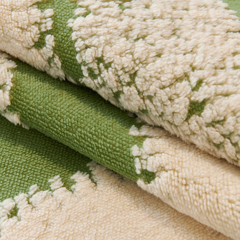 Housse de coussin texturée en forme de chenille, siège de canapé antidérapant lavable pour animaux de compagnie, Vert