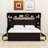 4 Drawers Wood Platform Bed with Cabinet-1972313811