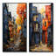 «Cityscape Alleyway Patchwork», 2 pièces sur toile-709314107-709314108