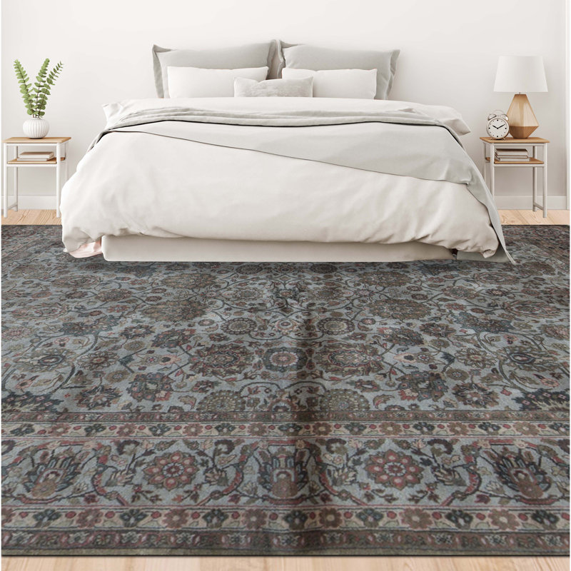 Hand-Knotted High-Quality Beige and Beige Area Rug