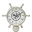 Coastal Analogue Tabletop Clock in Silver-796321750